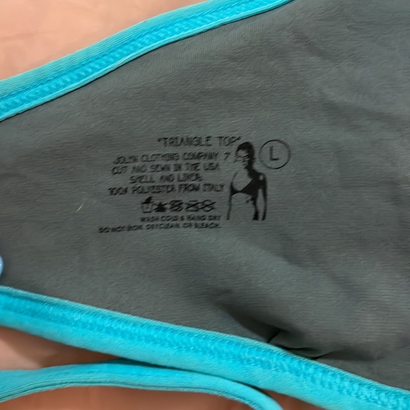 teal jolyn triangle top - Picture 3 of 7